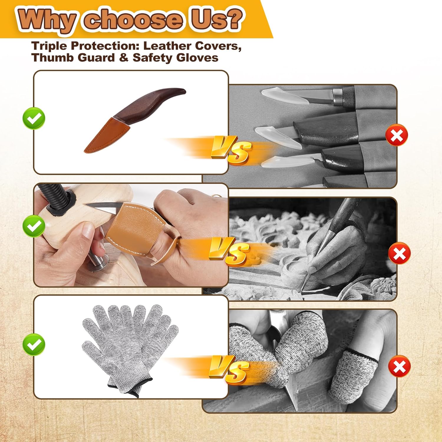 Premium Professional Wood Carving Kit - 28pcs wood carving Tools set whittling kit Ergonomic Walnut Handles, Razor-Sharp High-Carbon Steel Blades - Image 5