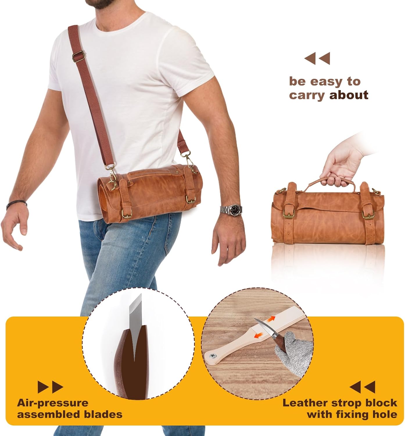 Premium Professional Wood Carving Kit - 28pcs wood carving Tools set whittling kit Ergonomic Walnut Handles, Razor-Sharp High-Carbon Steel Blades - Image 7