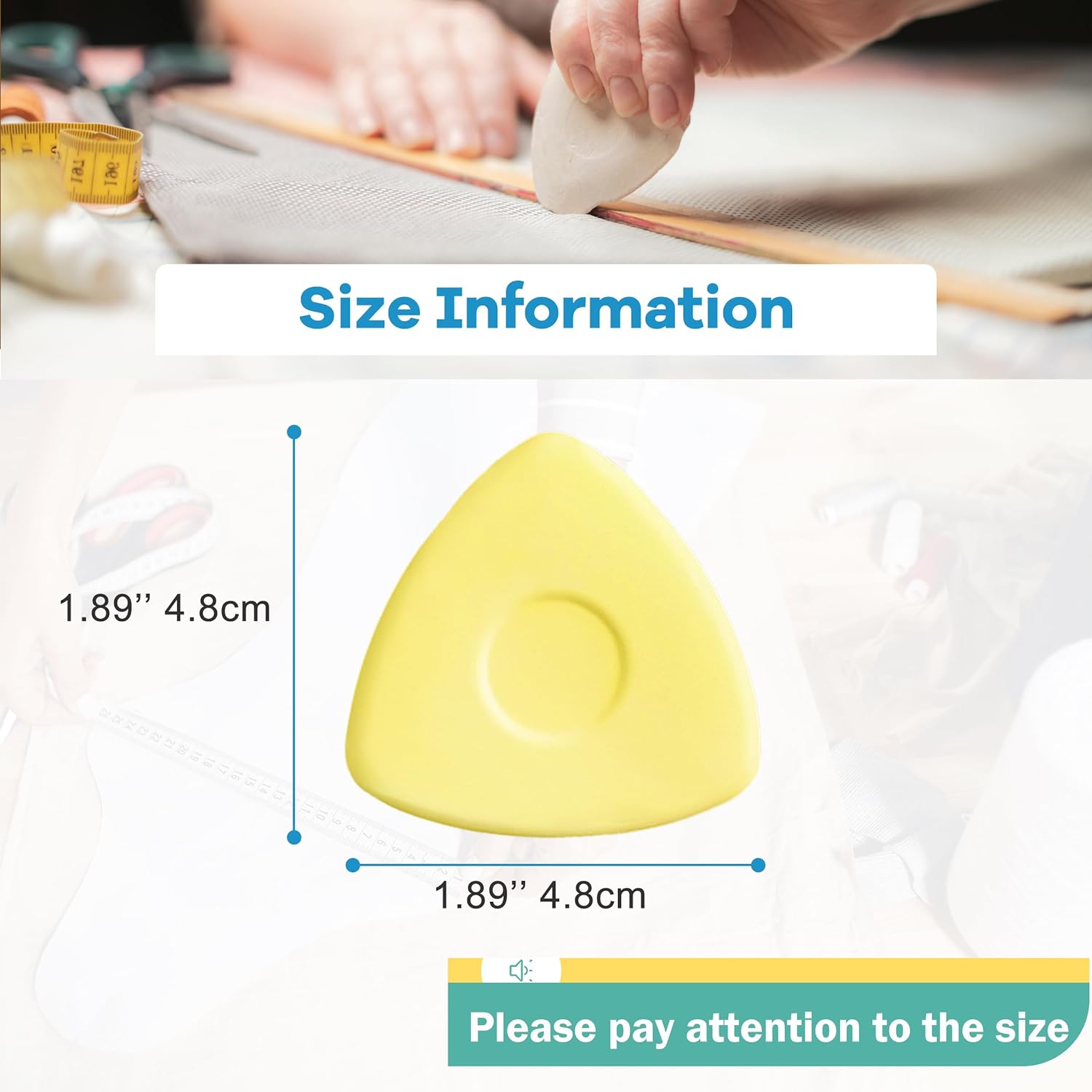 Tailor's Triangle Fabric Chalk Markers - 60pc Set, Precise & Durable for Quilting & Sewing, 4 Colors - Image 2