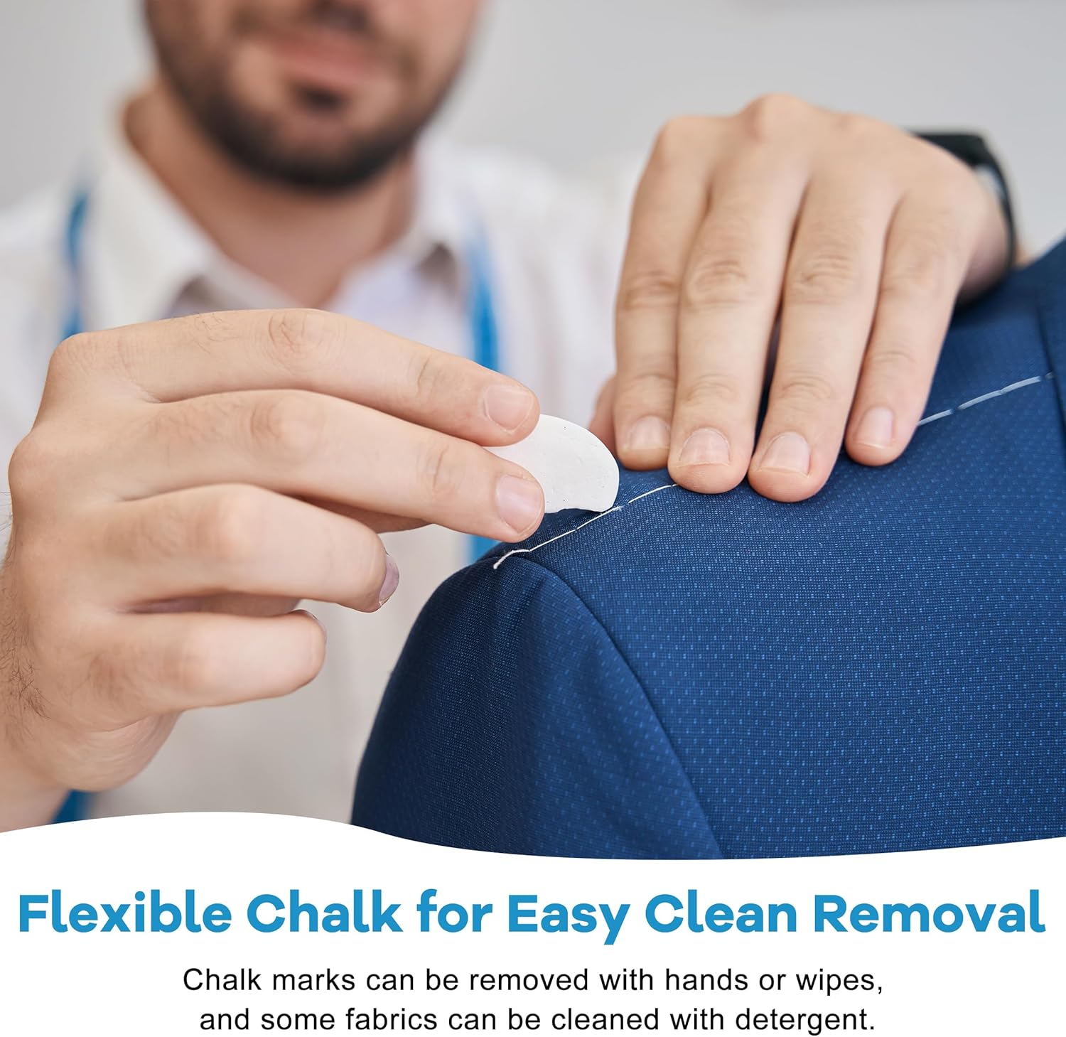 Tailor's Triangle Fabric Chalk Markers - 60pc Set, Precise & Durable for Quilting & Sewing, 4 Colors - Image 5